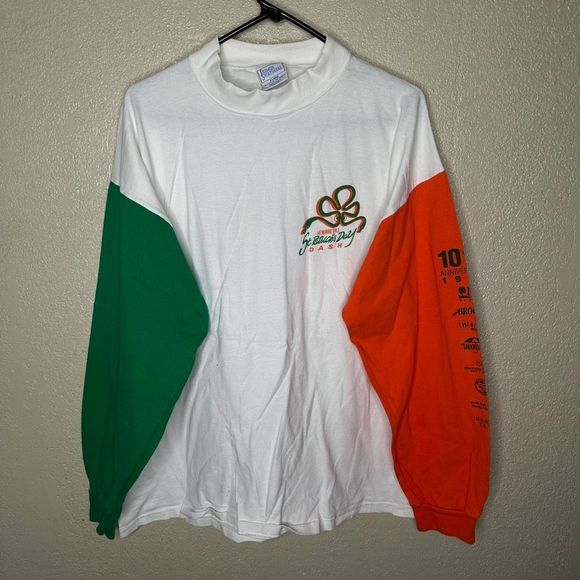 Vintage 90s St Patrick’s Day Running Marathon Shirt XL - Picture 2 of 8